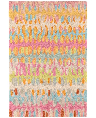 Dash And Albert Rugs By Annie Selke Paint Chip Wool Da1833 5'x8' Area Rug In Multi