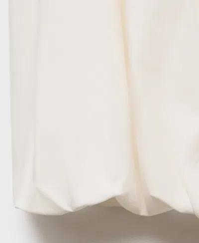 Mango Women's Long Balloon Skirt In White