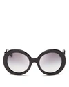 Prada Gradient Round Scroll Sunglasses In Black