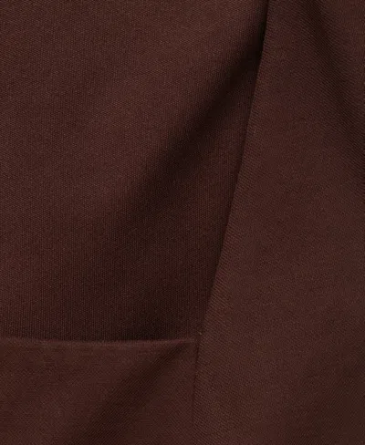 Mango Buttons Cotton Top Chocolate In Brown