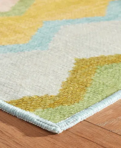 Dash And Albert Rugs By Annie Selke Safety Net Machine Washable Da2192 5'x8' Area Rug In Green