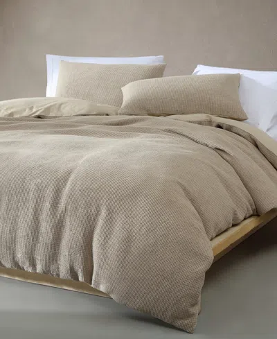 Calvin Klein Microwaffle Melange 3-pc. Comforter Set, Queen In Neutral