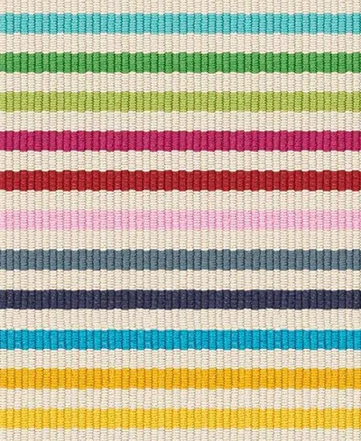 Dash And Albert Rugs By Annie Selke Rainbow Stripe Machine Washable Da2052 5'x8' Area Rug In Multi