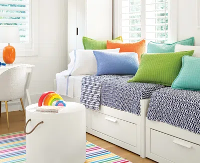 Dash And Albert Rugs By Annie Selke Rainbow Stripe Machine Washable Da2052 8'x10' Area Rug In Multi