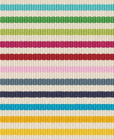 Dash And Albert Rugs By Annie Selke Rainbow Stripe Machine Washable Da2052 8'x10' Area Rug In Multi