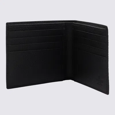 Valentino Garavani Textured Leather Wallet With Subtle Logo Detail In Black