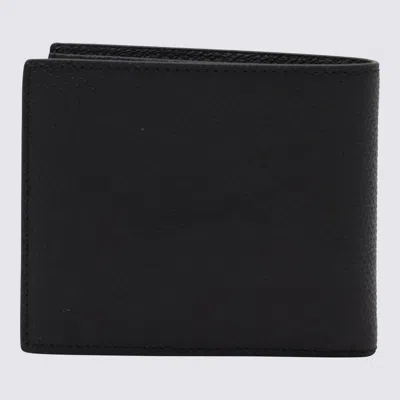 Valentino Garavani Textured Leather Wallet With Subtle Logo Detail In Black