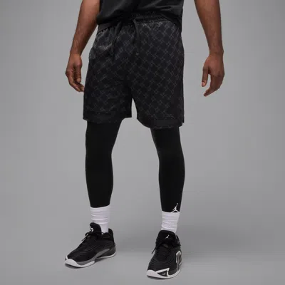Jordan Printed Drawstring Track Shorts In Black