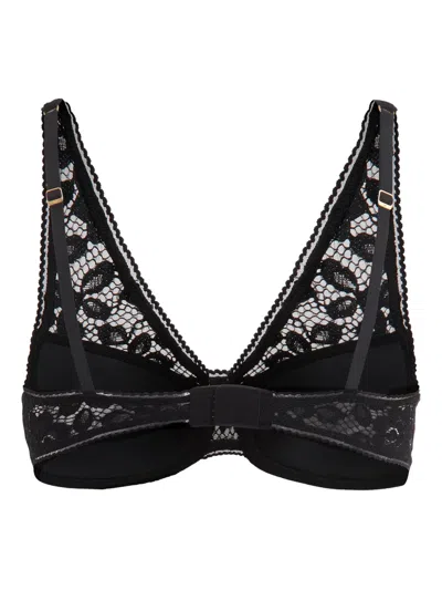 Wolford Bonded To Leaves Plunge Bra In Black