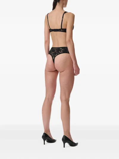 Wolford Bonded To Leaves Plunge Bra In Black