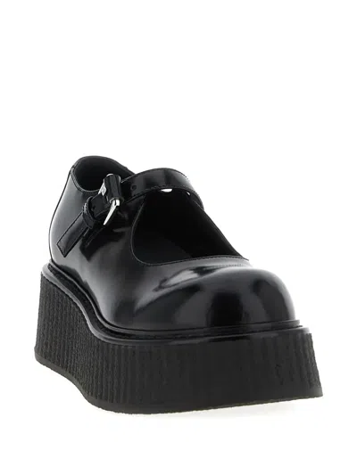 Moschino Lace-up Shoes 'olivia' Mary Jane In Black