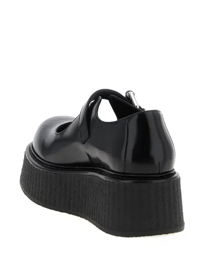 Moschino Lace-up Shoes 'olivia' Mary Jane In Black