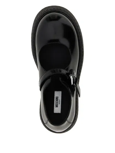 Moschino Lace-up Shoes 'olivia' Mary Jane In Black