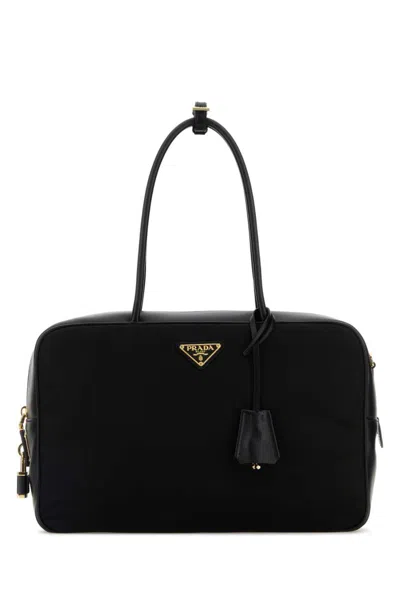 Prada Medium Top-handle Re-nylon And In Black