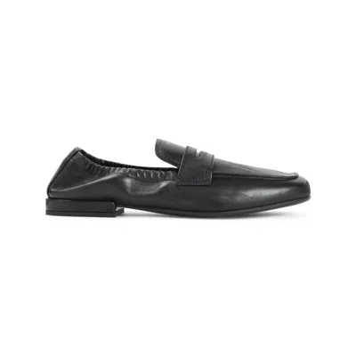 Prada Antique-inspired Loafers With Shuffle Screen Printed Logo In Black