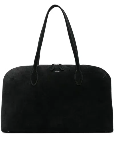 Totême Toteme Women Day Suede Leather Tote Bag In Black