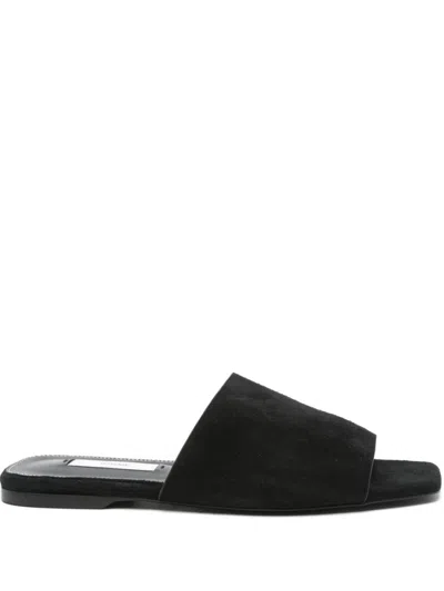 Totême Toteme Women Satin Bandeau Slides In Black