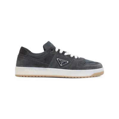 Prada Sneakers Downtown In Re-nylon And Gray Suede In Gray