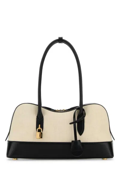 Stella Mccartney Borsa A Spalla Ryder In Tela Sabbia Donna In Black