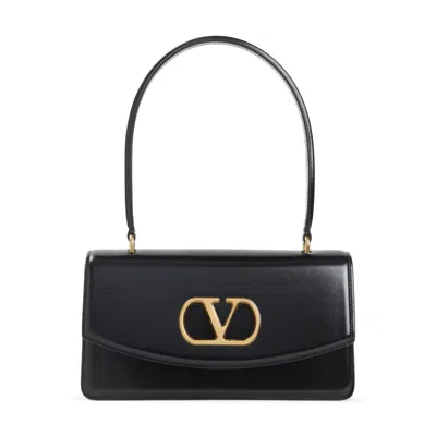 Valentino Vain Bag With Handle In Leather In Black