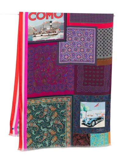 Pierre-louis Mascia Pierre Louis Mascia Lago Di Como Silk Printed Scarf In Multi