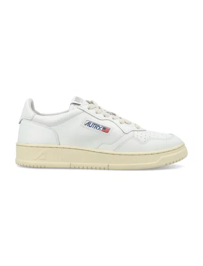 Autry White Lace-up Sneakers In White