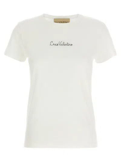 Valentino White Cotton T-shirt In White