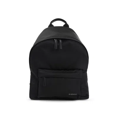 Givenchy Black Backpack With Adjustable Shoulder Straps And Logo On Front In Tech Fabric Man