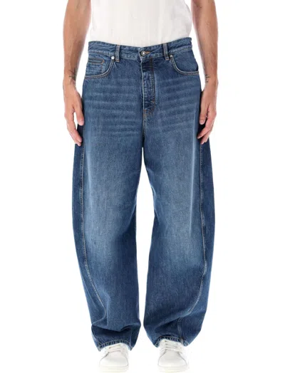 Givenchy Logo Patch Relaxed-fit Jeans In Blue