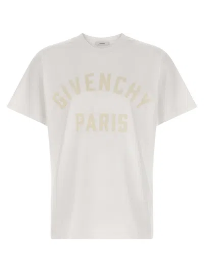Givenchy White T-shirt With Maxi Logo On The Front In Cotton Man In White