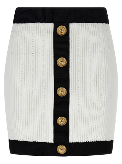 Balmain Skirt With Knee Length And Midi In White