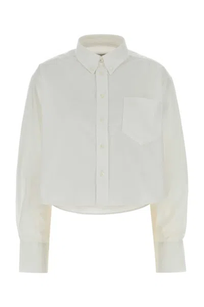 Ami Alexandre Mattiussi Ami Paris Ami Paris Oxford Cropped Shirt In Black