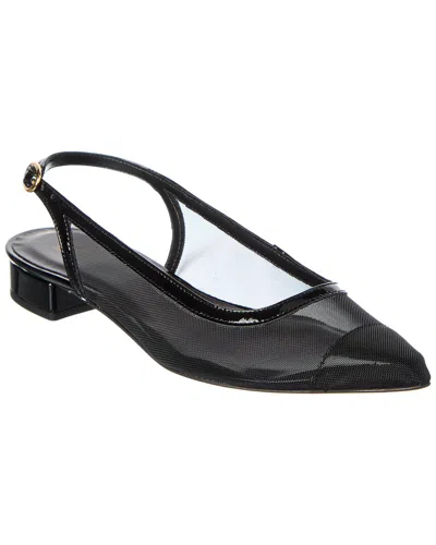 M By Bruno Magli Polina Mesh & Leather Slingback Pump In Black