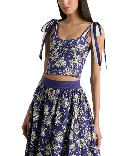 Alice And Olivia Alice + Olivia Blanca Top In Blue