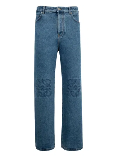 Loewe Anagram Baggy Jean In Blue