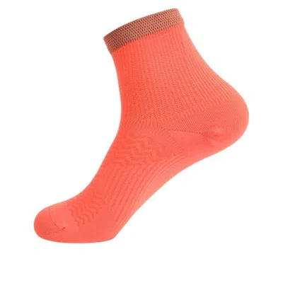 Li-ning Running Mid Cut Socks 'neon Orange' In Red