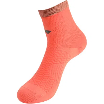 Li-ning Running Mid Cut Socks 'neon Orange' In Red