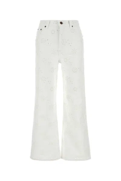 Chloé White Denim Jeans In White