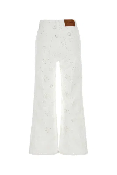 Chloé White Denim Jeans In White