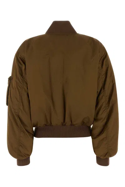 Chloé Brown Polyester Blend Bomber Jacket In Brown