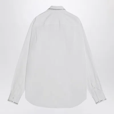 Alexander Mcqueen Alexander Mc Queen White Cotton Shirt With Studs In White