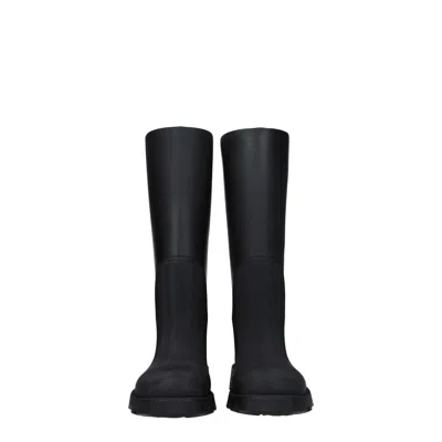 Burberry Black Cotton Women's Boot In Black