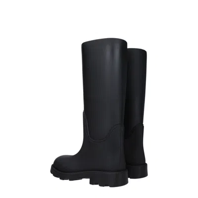 Burberry Black Cotton Women's Boot In Black