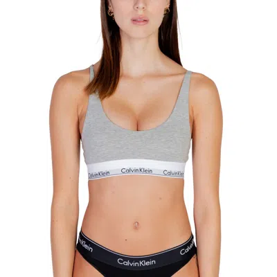 Calvin Klein Underwear Gray Cotton Women's Bra In Gray