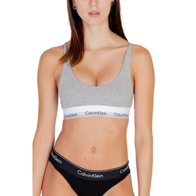 Calvin Klein Underwear Gray Cotton Women's Bra In Gray