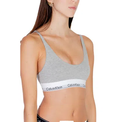 Calvin Klein Underwear Gray Cotton Women's Bra In Gray