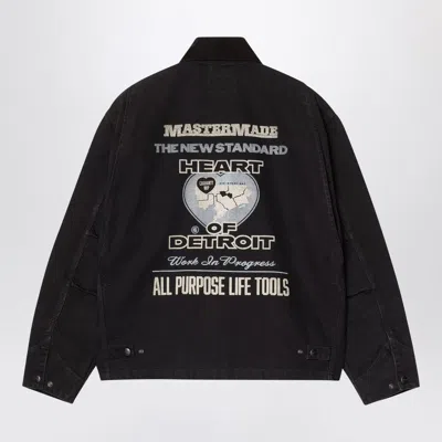 Carhartt Work In Progress Og Arcan Graphic Organic Cotton Canvas Jacket In Black