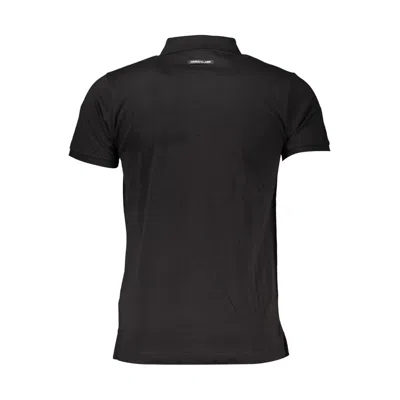 Cavalli Class Black Cotton Men Polo Shirt In Black