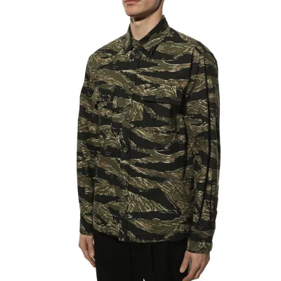 Dolce & Gabbana Camouflage Shirt In Green