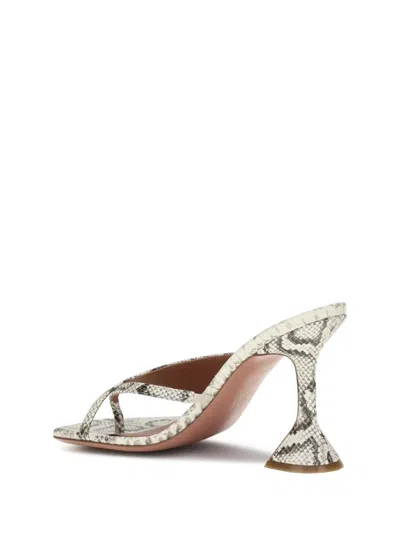 Amina Muaddi 95mm Shiona Snakeskin-effect Sandals In Multi